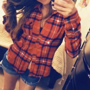 Abercrombie flannel size Small
